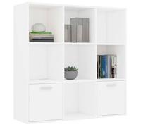 ""Promo 2026""Meuble de rangement - Blanc Bibliothèque - CLARENCE - Pour salon - Blanc 98 x 30 x 98cm Bois d’ingénierie - 3709968