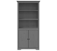 ""Promo 2026""Meuble de rangement - Gris Bibliothèque - CLARENCE - Pour salon - BODO gris 82 x 40 x 173cm bois de pin massif - 5418341