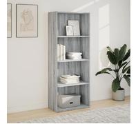 ""Promo 2026""Meuble de rangement - Gris Bibliothèque - CLARENCE - Pour salon - sonoma gris 60 x 30 x 152cm bois d'ingénierie - 840730
