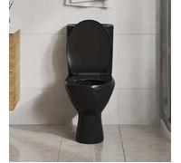 ""Promo“Abattant WC à Fermeture en Douceur Libération Rapide Noir 42 5 x 34 cm en Plastique polypropylène pour Salle de Bain 318756