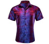 Promo du Jour Chemise Homme Manche Court Chemises Manches Courtes Blanche Cintree Hawaienne Rose Lin Rouge en Col Mao A Carreau Tee Shirt The Weeknd 2025 Vintage Année 60 Fantaisie 6XL Noir