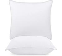 Promo Linge Lot de 2 Oreillers Doux Microfibres Moelleux Réglable en Hauteur, Rembourrage Polyester, Plusieurs Tailles (Blanc, 60x60 cm)