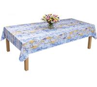 Promo Linge Nappe Provençale Rectangle Anti-Tâche 150x300cm Glycine Bleu 100% Polyester