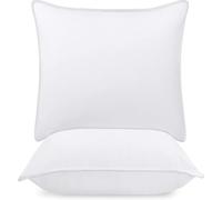 Promo Linge Oreiller Moelleux Premium - Enveloppe Microfibre Douce et Garnissage 100% Fibres Creuses Polyester - Confort Gonflant, Respirant et Durable (1, 65x65cm)