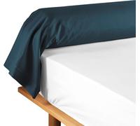 Promo Linge - Taie de Traversin 85x185 cm Lina - 100% Coton Doux et Respirant - Entretien Facile - Confort Naturel - Certifié Oeko-TEX - Housse Traversin Lit Adulte ou Enfant (Bleu Marine)