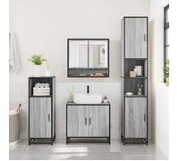 ""Promo printemps""Armoire à miroir de salle de bain,CLARENCE,60 kg capacité,Placard Mural, sonoma gris bois d’ingénierie - M930213