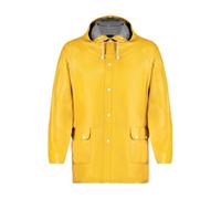 PROMO SHOP - Manteau de pluie imperméable en PVC, résistant, réutilisable, thermoscellé, pour homme et femme, poncho de pluie avec capuche, citronier, M/L