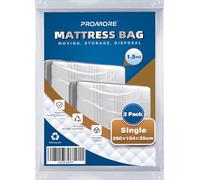 PROMORE Housse de Protection Matelas pour Déménagement et Stockage 100 x 200 cm - 2 Pack Housse à Matelas Plastifiée Plastique Rangement