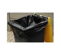 PROMOSAC Sac Housse conteneur 240 L Noir 1150 cm x 1350 cm 35 µ Carton de 100