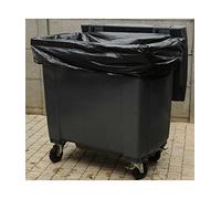 PROMOSAC Sac Housse conteneur 660 L Noir 1930 mm x 1350 mm 35 µ Carton DE 50