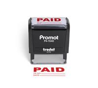 Promot Paid Stamp Tampon auto-encreur - Tampon payé pour les comptes fournisseurs de bureau avec numéro de chèque et date - Tampons en caoutchouc