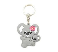 Promotech Porte-clés en caoutchouc adorable maman koala et bébé : Un câlin miniature pour les filles et les femmes │ Porte-clés │ Koala │ Cadeau │ Amour │ Filles │ Femmes
