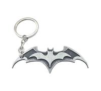 Promotech Porte-clés Métal Superhéros Logo Iconique - Argent & Noir, Durable, Pour Enfants et Adultes, L7W3