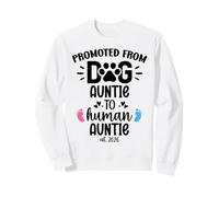 Promoted from Dog Auntie to Human Auntie 2026 1st Time Aunt Sweatshirt