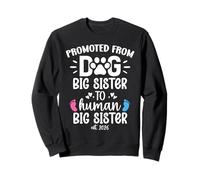Promoted from Dog Big Sister to Human Sister 2026 Dog Sister Sweatshirt