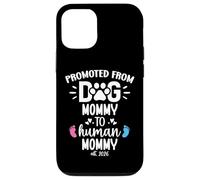 Promoted from Dog Mommy to Human Mommy est 2026 1st Time Mom Coque pour iPhone 12/12 Pro
