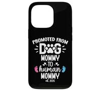 Promoted from Dog Mommy to Human Mommy est 2026 1st Time Mom Coque pour iPhone 13 Pro