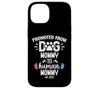 Promoted from Dog Mommy to Human Mommy est 2026 1st Time Mom Coque pour iPhone 14