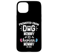 Promoted from Dog Mommy to Human Mommy est 2026 1st Time Mom Coque pour iPhone 15 Plus