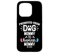 Promoted from Dog Mommy to Human Mommy est 2026 1st Time Mom Coque pour iPhone 15 Pro