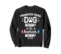 Promoted from Dog Mommy to Human Mommy est 2026 1st Time Mom Sweatshirt