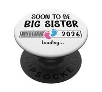 Promoted to Big Sister Est 2026 Soon to Be Sister Loading PopSockets PopGrip Adhésif