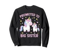 Promoted to Big Sister Girls Cute Unicorn Older Sister Sweatshirt