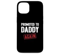 Promoted to Daddy Again Stamp Father's Day Baby Announcement Coque pour iPhone 13