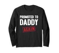 Promoted to Daddy Again Stamp Father's Day Baby Announcement Manche Longue