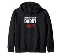 Promoted to Daddy Again Stamp Father's Day Baby Announcement Sweat à Capuche