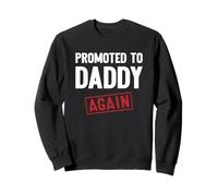 Promoted to Daddy Again Stamp Father's Day Baby Announcement Sweatshirt