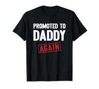 Promoted to Daddy Again Stamp Father's Day Baby Announcement T-Shirt