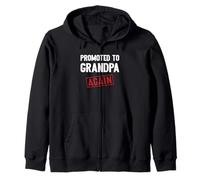 Promoted to Grandpa Again Grandparents Baby Announcement Sweat à Capuche