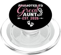 Promoted to Great Aunt Est 2026 Soon to Be Great Aunt 2026 PopSockets PopGrip pour MagSafe