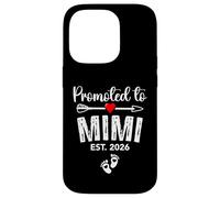 Promoted to Mimi Est 2026 Mimi to Be 2026 Baby Announcement Coque pour iPhone 14 Pro