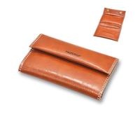 PROMOTEUP Blague à Tabac en Cuir,Blague à Tabac à Rouler & filtres,Pochette à Tabac en Cuir PU(Marron Clair)