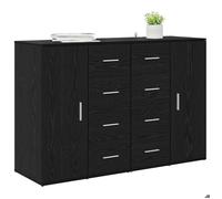 PROMOTION Buffet bahut/Armoire - Commode - VENTE-FLASH - s avec tiroir Corona 2 pcs Chêne noir 59x39x80 cm 496559