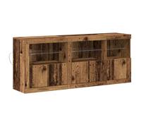 PROMOTION Buffet salle à manger,Commode Salon - avec éclairage LED - bois ancien 162x37x67 cm Bois reconstitué 26946 - BestMeuble