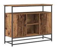 PROMOTION Buffet salle à manger,Commode Salon - Bois ancien 100x35x80 cm - Bois aggloméré et acier 27441 - BestMeuble