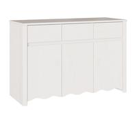 PROMOTION Buffet salle à manger,Commode Salon ""DRAMMEN"" Blanc 114x43x75,5 cm - Bois massif de Pin 82333 - BestMeuble