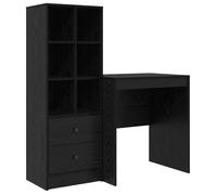 PROMOTION Bureau,Buffet salle à manger,Commode Salon - avec rangement chêne noir - Bois d'ingénierie 89015 - BestMeuble