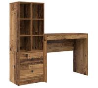 PROMOTION Bureau Buffet salle à manger Commode Salon - avec rangement Vieux bois - Bois d'ingénierie 58730 - BestMeuble