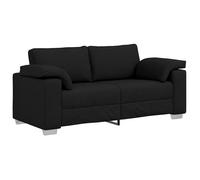 PROMOTION Canapé loveseat CLIC-CLAC - noir 140 cm - Tissu 43944 - BestMeuble