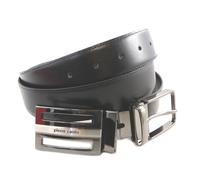 Promotion ! Coffret Ceintures Cuir 'pierre Cardin' Noir / Marron - 35 Mm