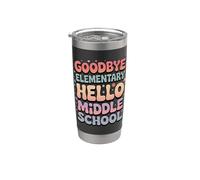 Promotion Goodbye Elementary Hello Middle School Gobelet isotherme en acier inoxydable double paroi
