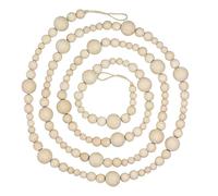 Promotion! Guirlande De Perles En Bois De 7 Pieds, Décoration Rustique Pour Maison De Ferme, Vacances Naturelles, Arbre De Noël, Décorations Boho