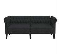 ""Promotion janvier"" Canapé Chesterfield 2 places - MANGO - SOFA DOUBLE - noir tissu - 182.5x74.5x74.5 cm - SS167