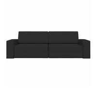 ""Promotion janvier"" Canapé-lit Convertible - CLARENCE - 2 en 1 - Noir 245x78x77 cm Velours CC562