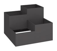 PROMOTION Jardinière Anti-UV 100x100x60 cm Acier Noir 84386 - BestMeuble