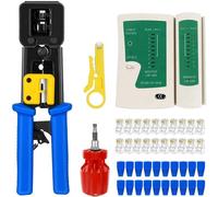 Promotion! Kit d'outils de sertissage RJ45, 20 pièces, passage des connecteurs RJ45 Cat5 Cat5e Cat6